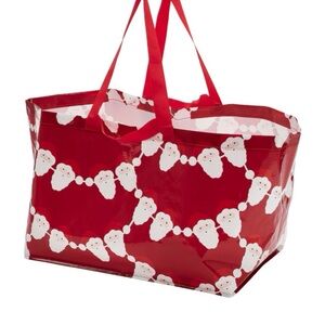 IKEA  VINTERFINT Christmas Shopping bag, large, Santa Claus pattern red. NWT